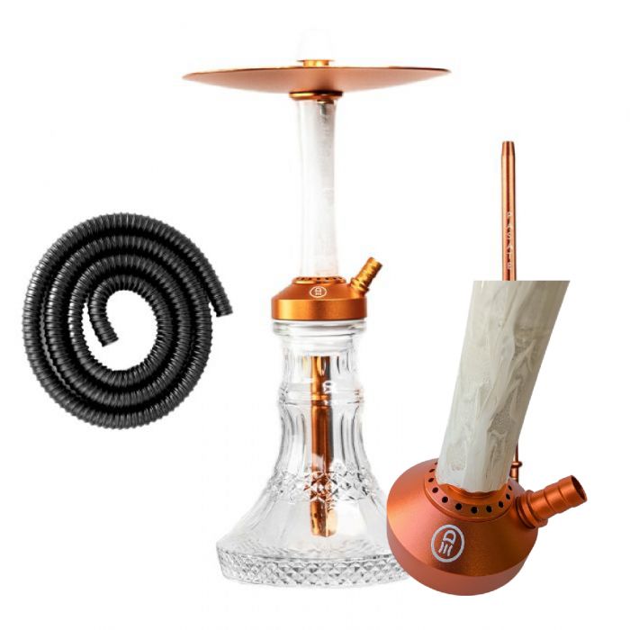 SHISHA MEDUSA - MOON ORANGE/WHITE