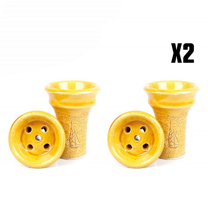 2 X CAZOLETA VINTAGE AMARILLA