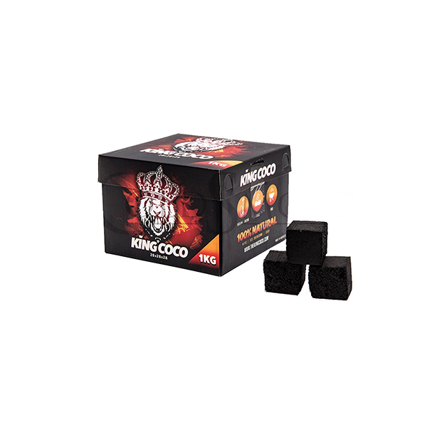 CARBÓN NATURAL KING COCO 28X28X28 MM 1KG