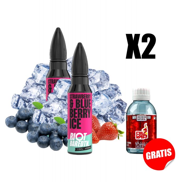 X2 LONGFILL AROMA RIOT - STRAWBERRY BLUEBERRY 10ML + GLICERINA VEGETAL O4V 100ML
