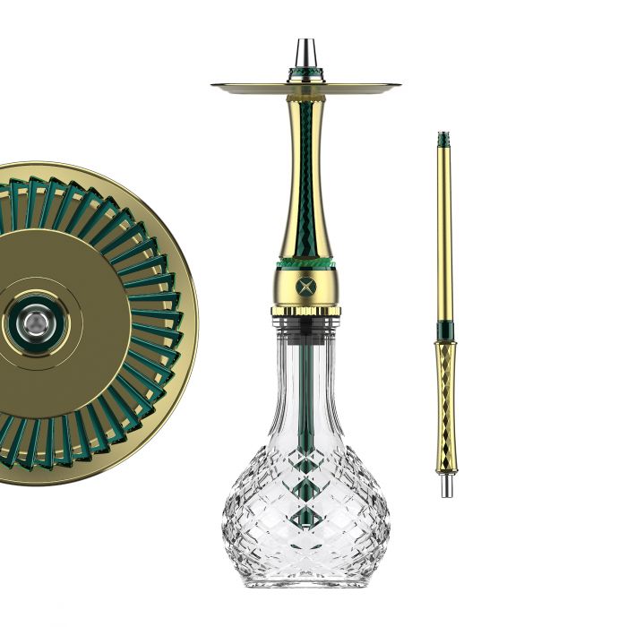 SHISHA MAXX HOOKAH ROYAL EMERALD GOLD