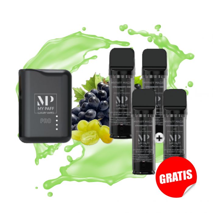 PACK MY PAFF PRO CAPSULA DESECHABLE 2ML - GRAPE x4 + BATERIA