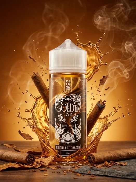 LONGFILL (AROMA) RELOAD - GOLDEN TAB - CIGARILLO TOBACCO (30/120ML)