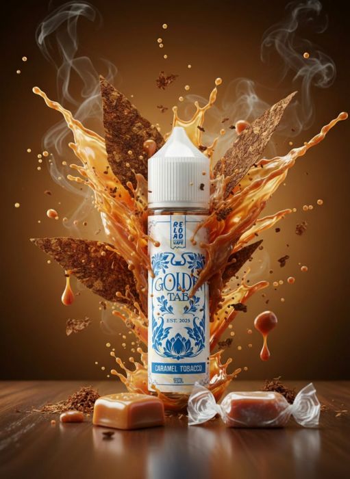 LONGFILL (AROMA) RELOAD - GOLDEN TAB - CARAMEL TOBACCO (15/60ML)
