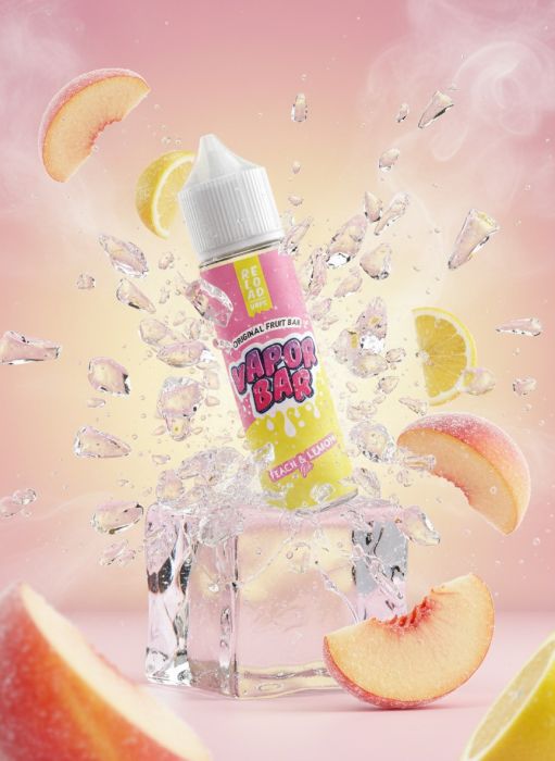 LONGFILL (AROMA) RELOAD - VAPOR BAR - PEACH & LEMON ICE (15/60ML)