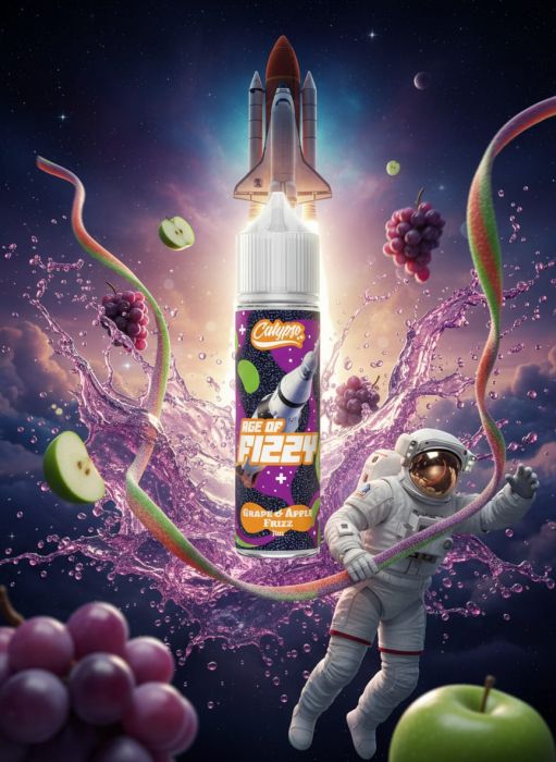 LONGFILL (AROMA) CALYPSO - AGE OF FIZZY - GRAPE & APPLE FRIZZ (15/60ML)