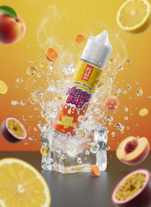 LONGFILL (AROMA) RELOAD - VAPOR BAR - LEMON PEACH PASSIONFRUIT ICE (15/60ML)