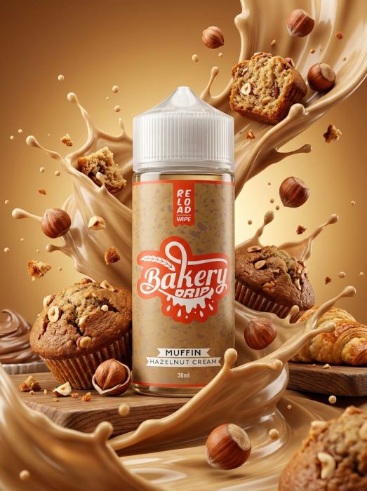 LONGFILL (AROMA) RELOAD - BAKERY DRIP - MUFFIN HAZELNUT CREAM (30/120ML)