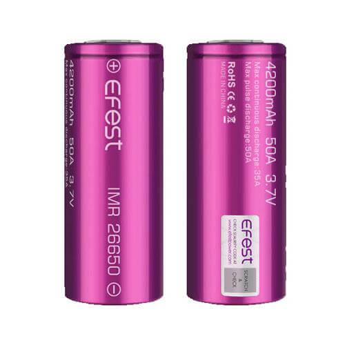 EFEST BATTERY 26650 4200MAH FLAT TOP