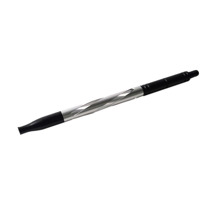 BOQUILLA CON TRANSPARENCIA RETORCIDA PLATEADA