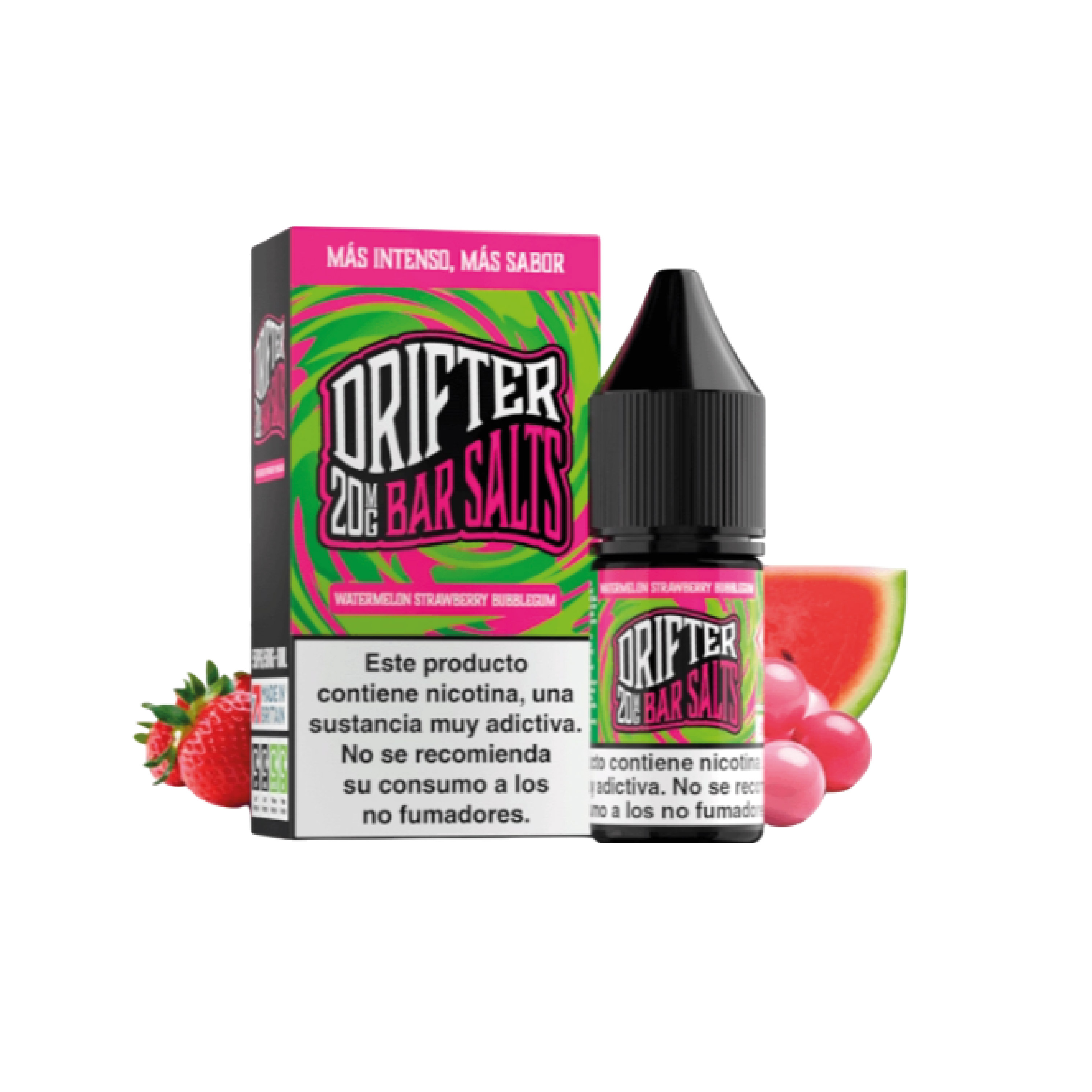 DRIFTER BAR SALTS - WATERMELON STRAWBERRY BUBBLEGUM 10ML
