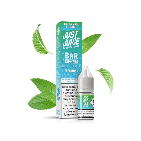 JUST JUICE SALTS (BAR) - SPEARMINT (15MG) 10ML