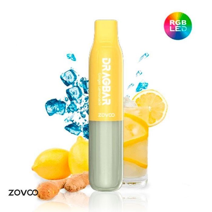 VOOPOO ZOVOO DRAGBAR 600S LED GINGER LEMONADE ZERO 00MG