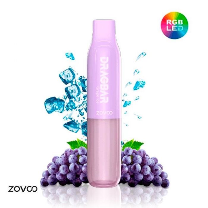 VOOPOO ZOVOO DRAGBAR 600S LED GRAPE ICE ZERO 00MG