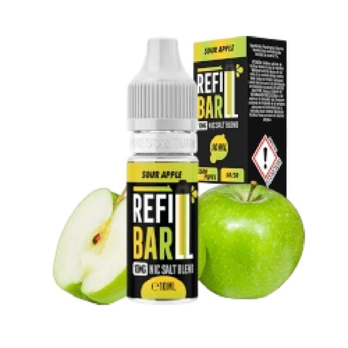 REFILL BAR SALTS SOUR APPLE 10ML